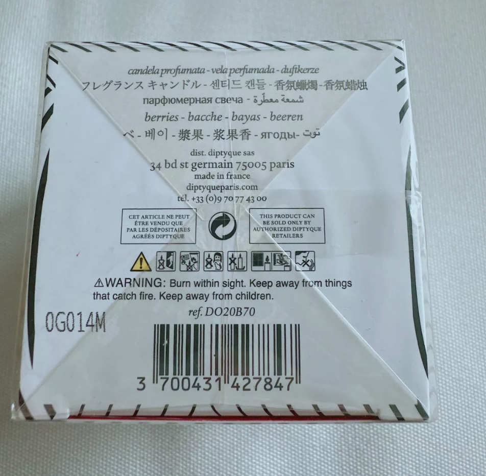 Diptyque baies 70g Scented Candle Limited Edition