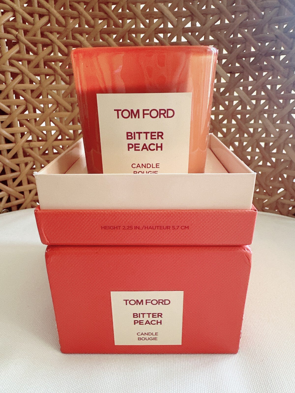 Tom Ford Bitter Peach Candle 200g – Luxury Home Fragrance (Imperfect, Brand New)