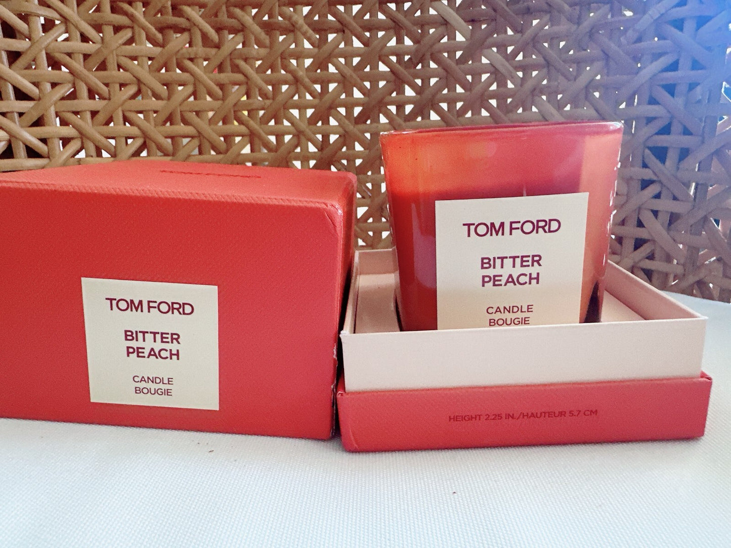 Tom Ford Bitter Peach Candle 200g – Luxury Home Fragrance (Imperfect, Brand New)