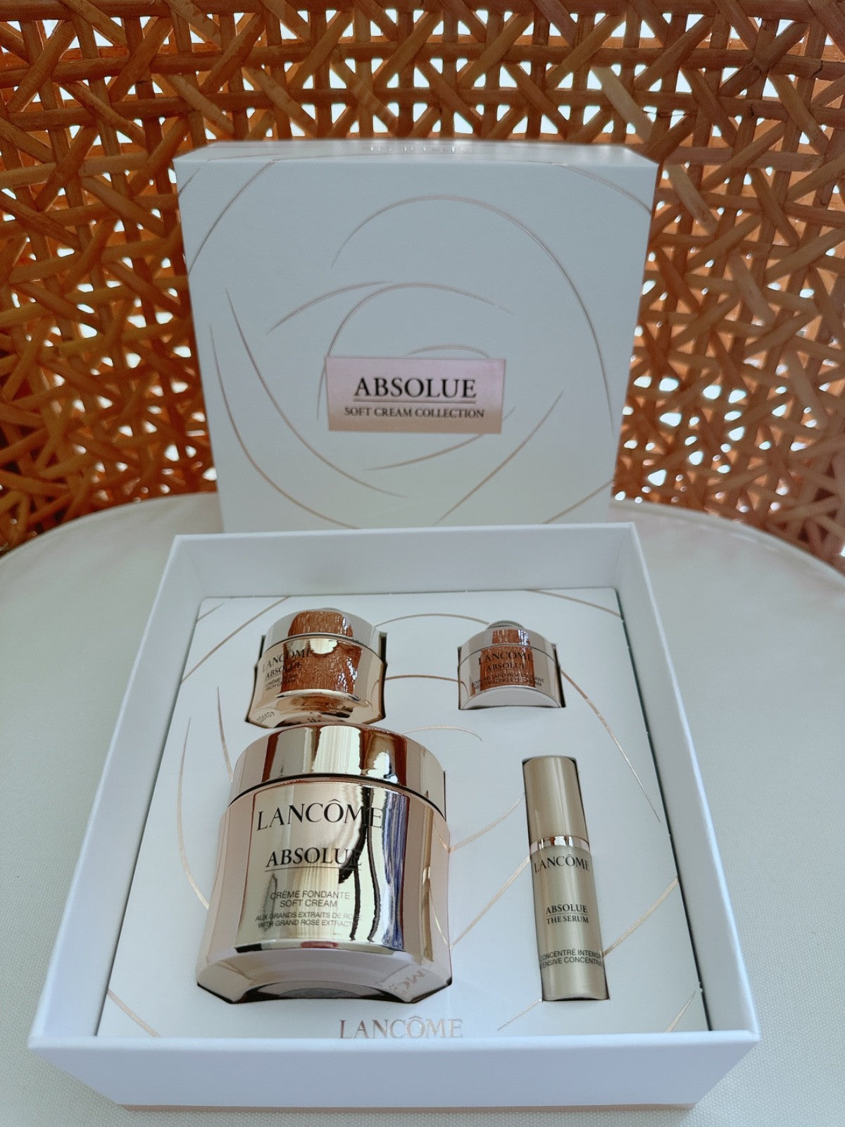 Lancôme Absolue Soft Cream Collection – Luxury Skincare Gift Set (Eye Cream, Soft Cream, Rich Cream)